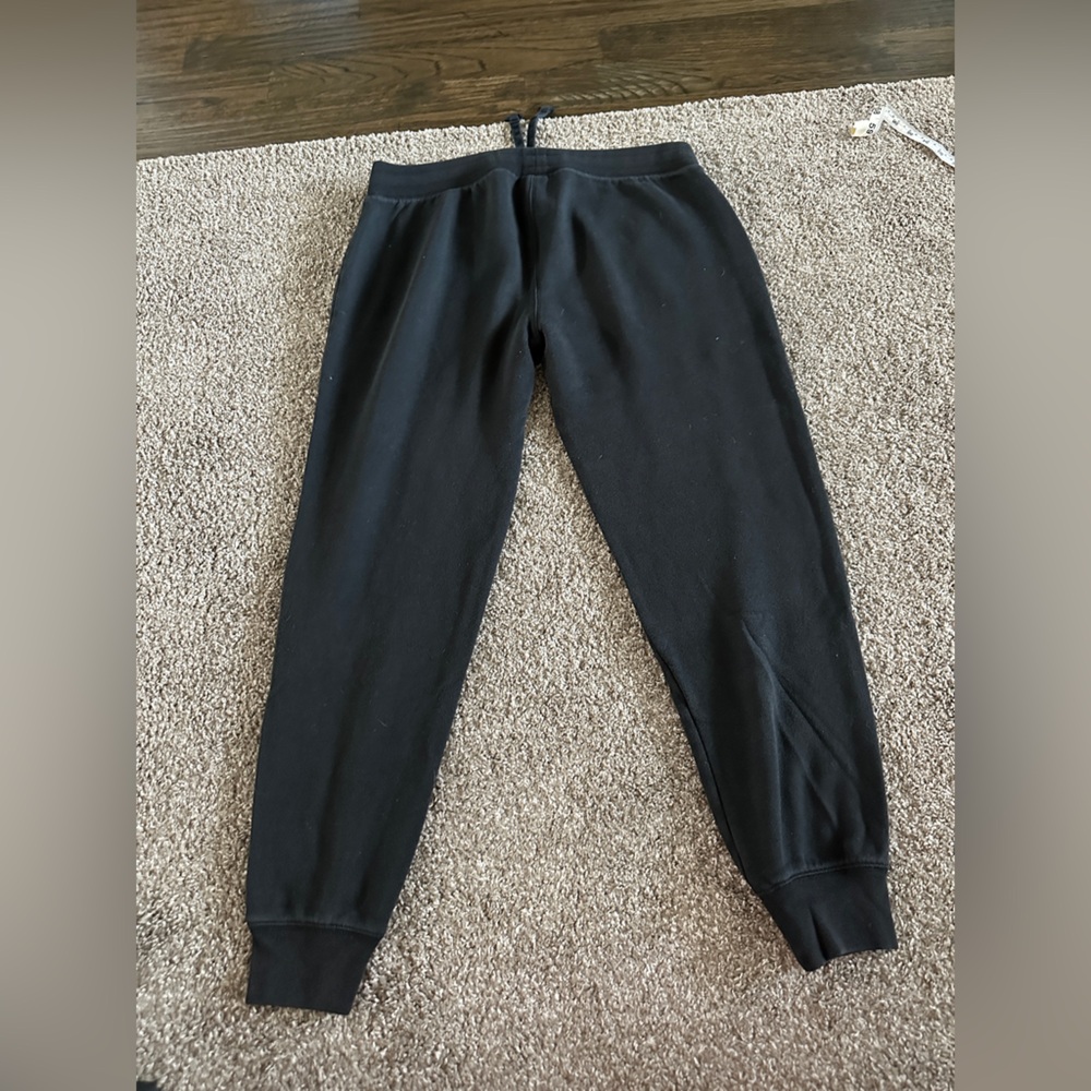 Victoria’s Secret PINK black medium joggers drawcord adjustable waist white P - Picture 12 of 12
